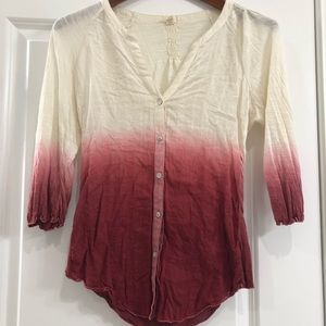 Anthropologie Tiny Ombré Top